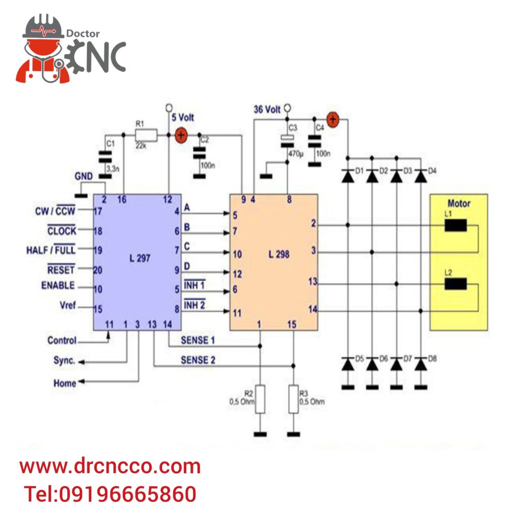 مدار الکتریکی برای ساخت دستگاه CNC